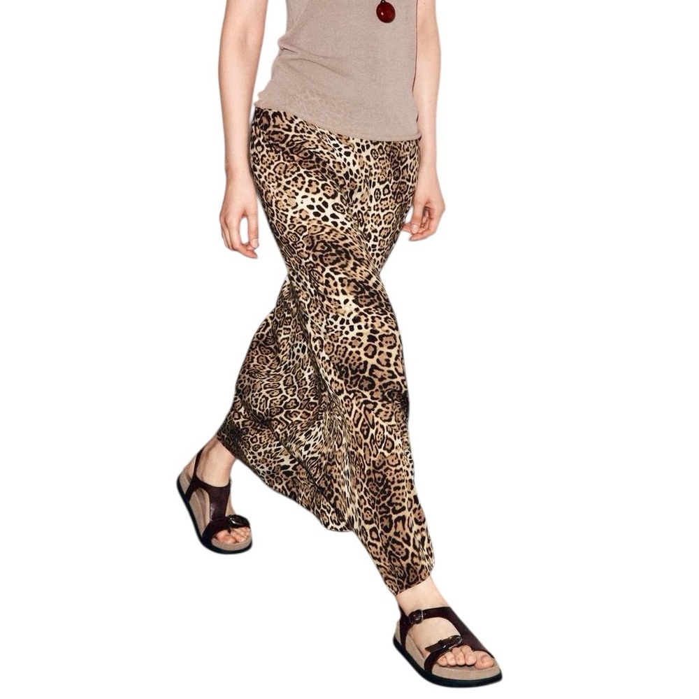 NWT ZARA WOMAN Animal Print Leopard Skirt – Size L